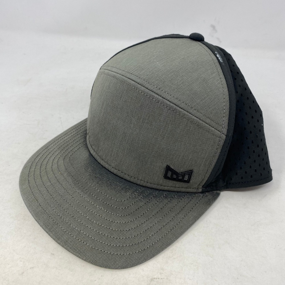 Melin Trenches Hydro Snapback Hat Grey Black Perforated Water Resistant Classic